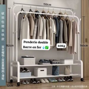 PANDERIE DOUBLE BARRE EN FER DUR