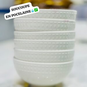 SOUCOUPE PORCELAINE 6 PIECES