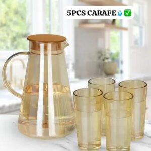 5PIECES - 1 CARAFE + 4 PIECES
