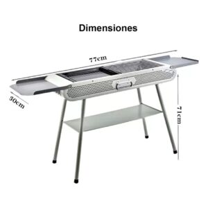 BARBECUE INOXYDABLE ACIER GRANDE SURFACE DE CUISSON F.U26