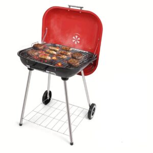 Barbecue à charbon grand modèle 18 pouces avec  couvercle et plaque de base verrouillables F.U26