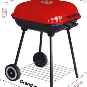 Barbecue à charbon grand modèle 18 pouces avec  couvercle et plaque de base verrouillables F.U26
