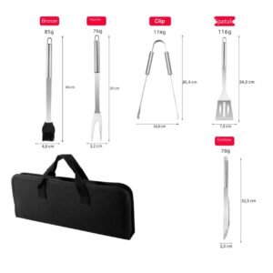 SET DE 5 PIECES USTENSILE BARBECUE  F.U26
