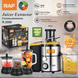 EXTRACTEUR DE JUS 4 EN 1 MULTIFONCTION A LARGE GOULOTTE   F.U26