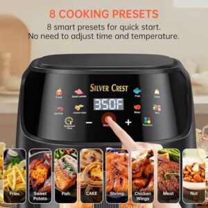 FRITEUSE A AIR DE GRANDE CAPACITE DE 8L ECRAN TACTILE